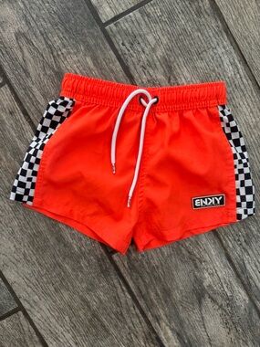 Binky Bro Binkybro Harada orange checkered swimmies swim shorts trunks shorts